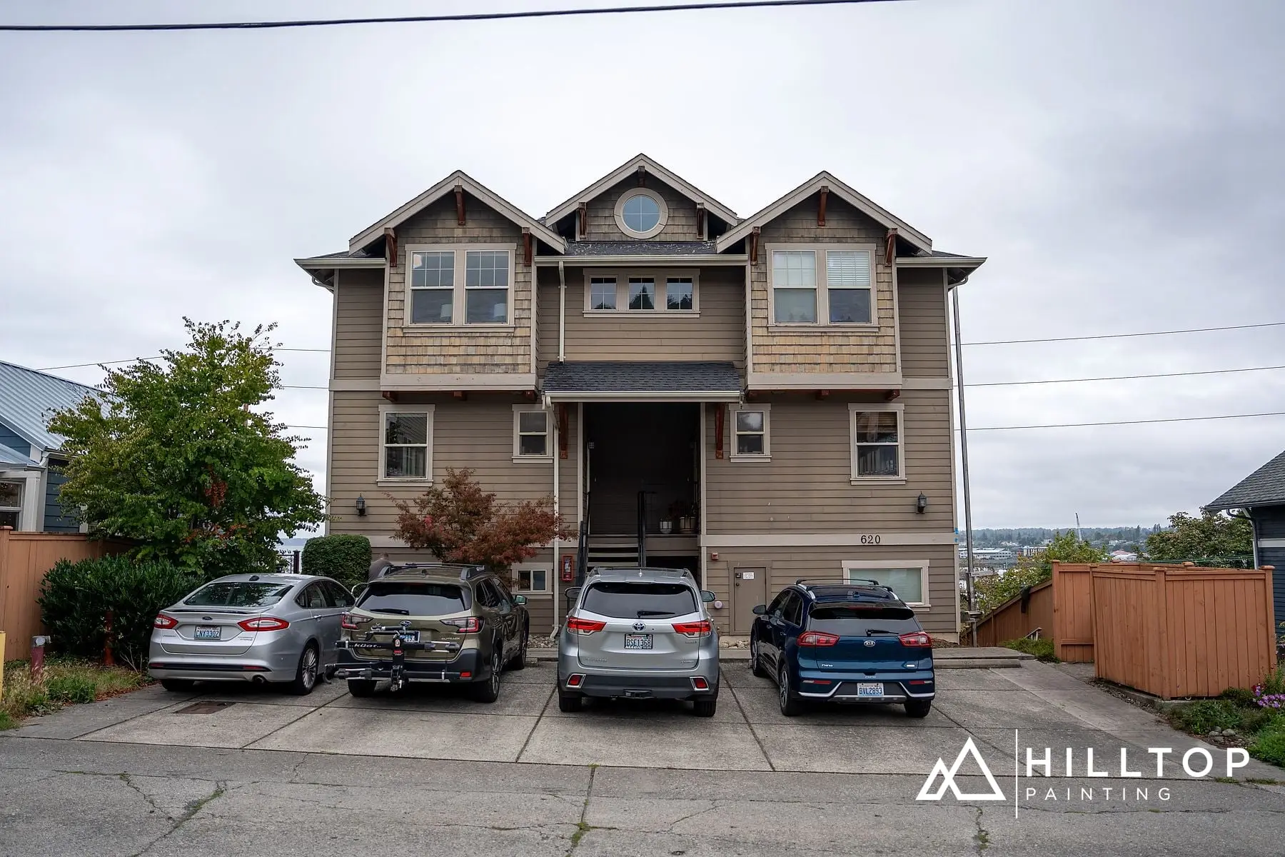 Before: Boulevard Condominium — Full Exterior Repaint & Trim Restoration Above Bellingham Bay