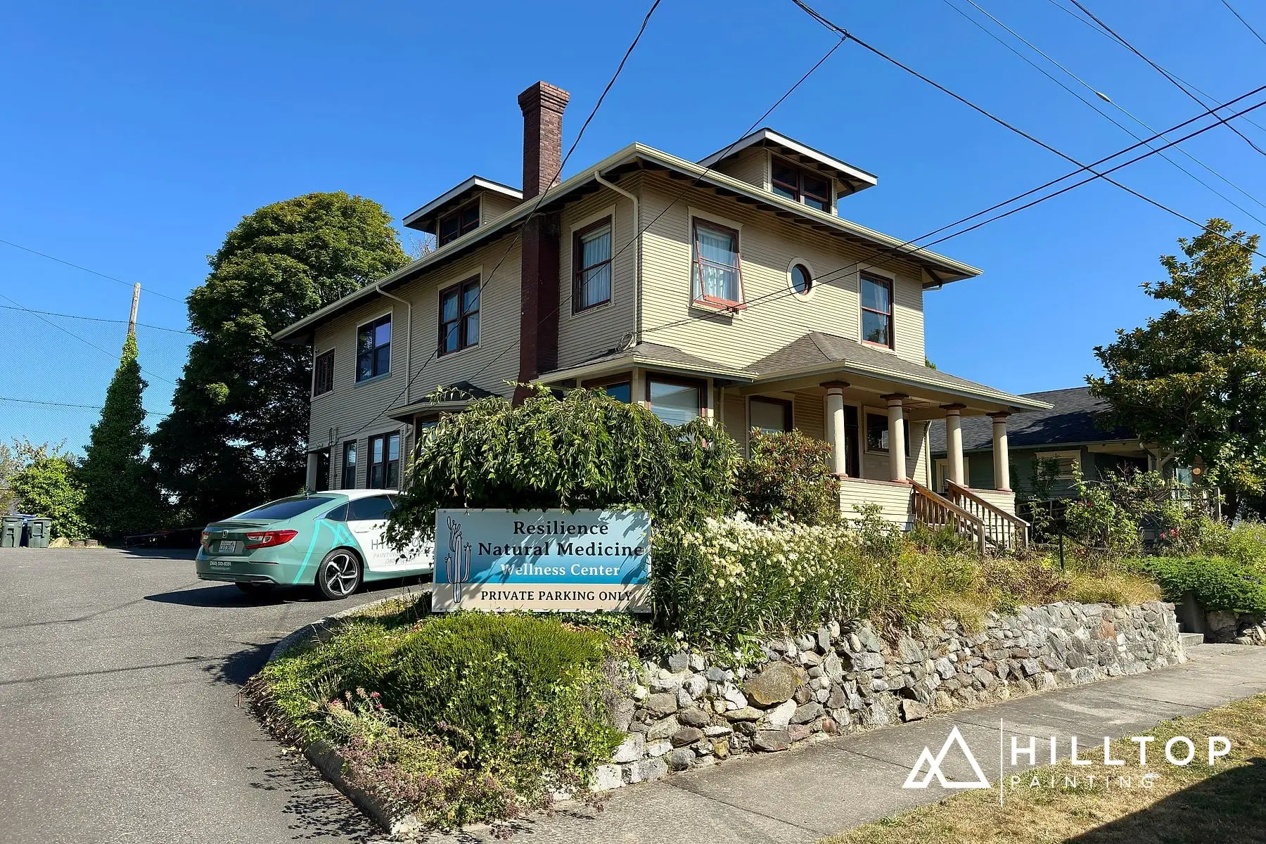 Two-Tone Green on a 1903 Foursquare — Exterior, Soffits & Both Porches in Bellingham — photo 5