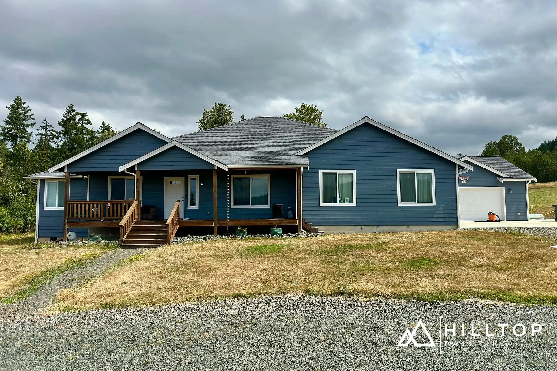 SW 7665 Wall Street Exterior Repaint on a Bellingham Ranch Home
