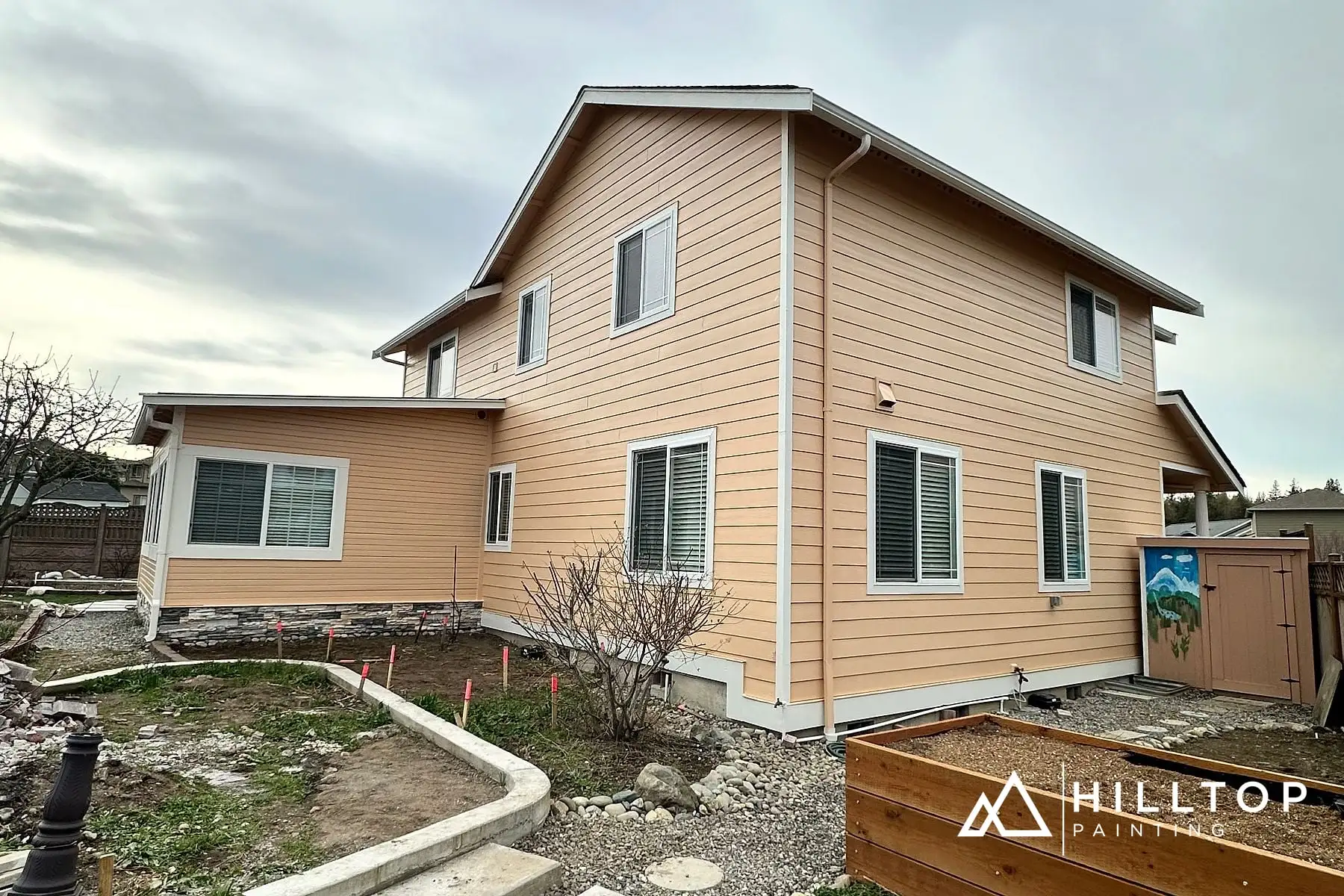 Warm & Sociable SW 6359 — a Ferndale Two-Story with a Red Tomato Door