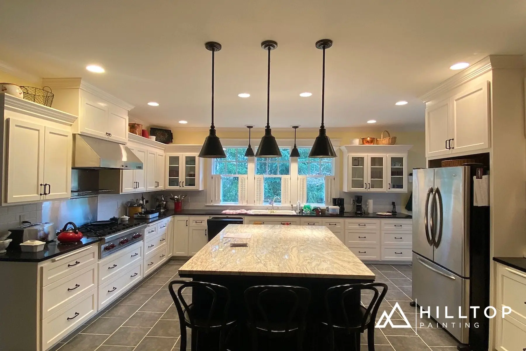 A White Farmhouse Kitchen & Its Matching Bath — Early Bellingham Cabinet Work That Still Holds Up — Bellingham, WA 98226