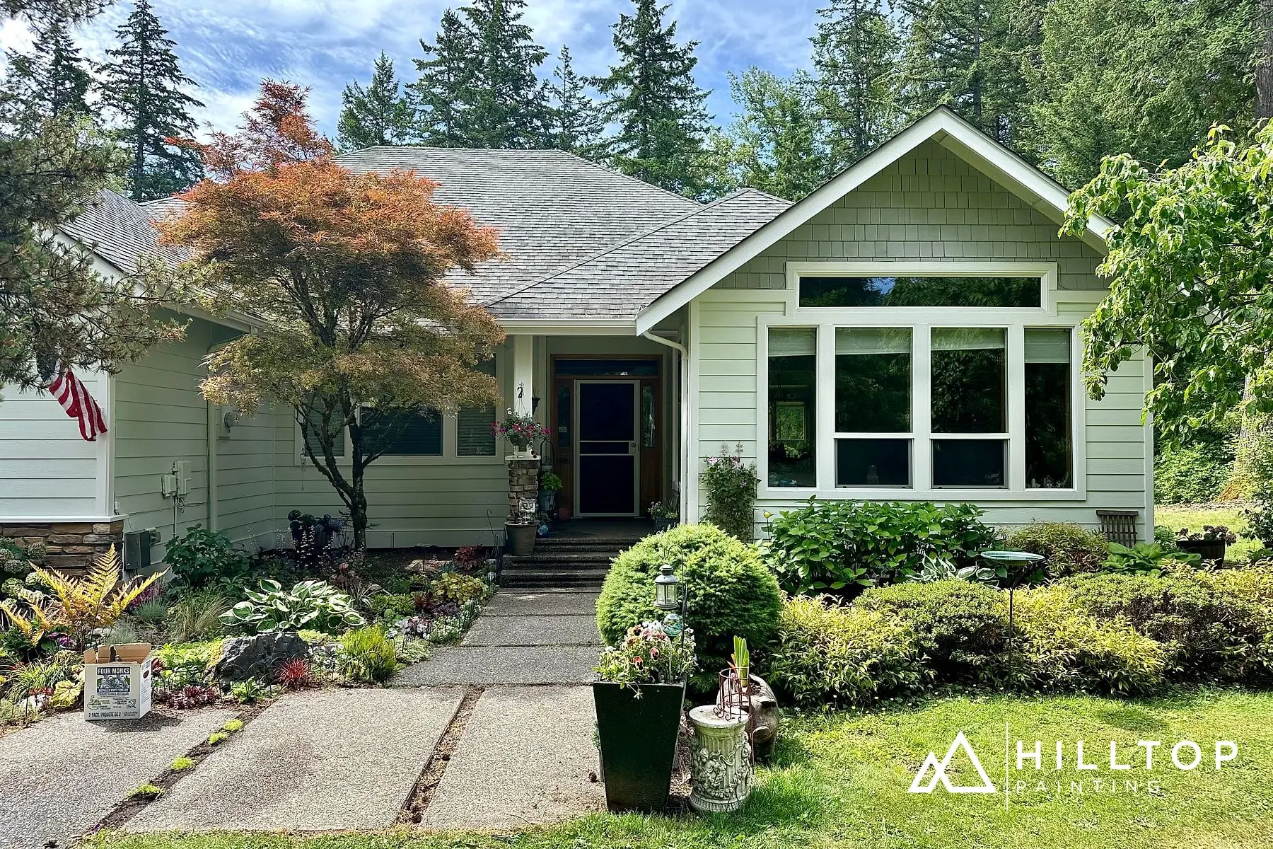 Sagey SW 6175 Under the Firs — a Wooded Bellingham Rambler with Driftwood Shingles — photo 1