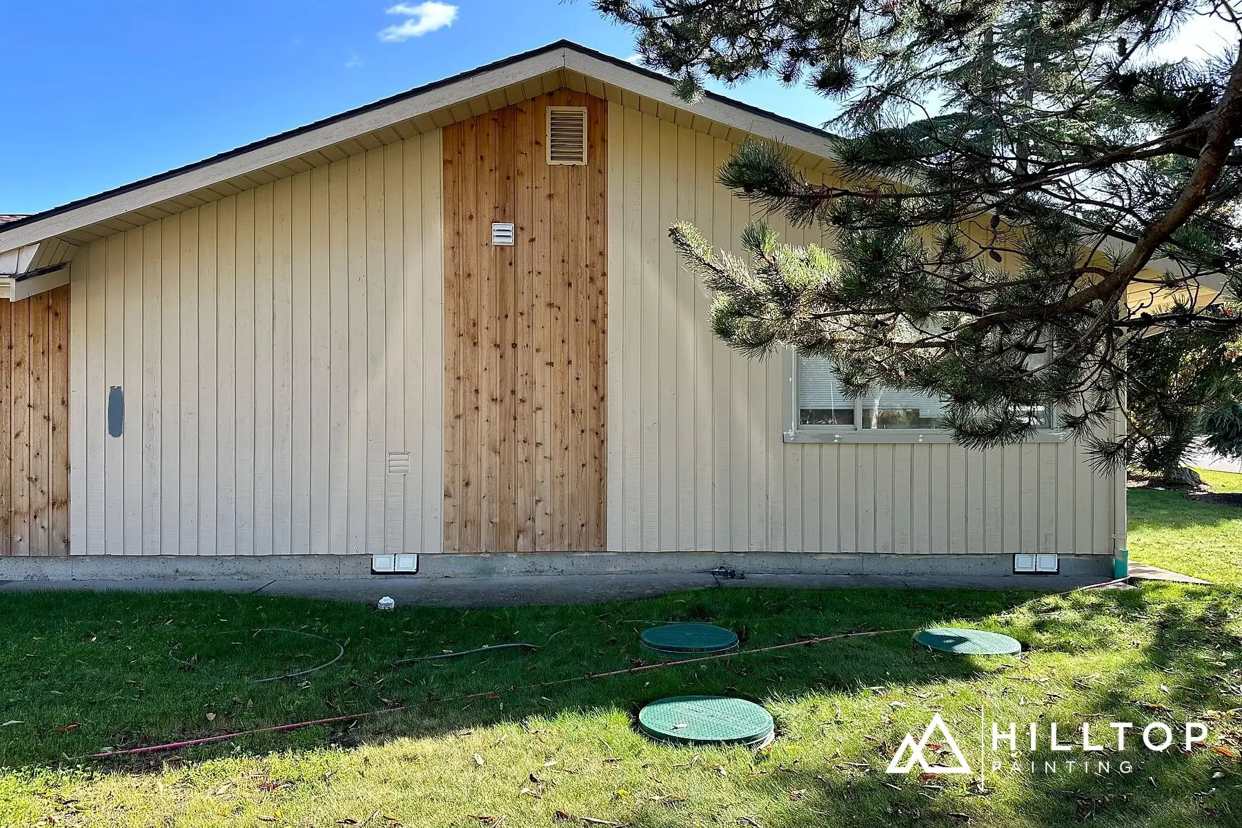 Before: Patched Cedar to Slate Tile SW 7624 — a Bellingham Rambler Made Whole