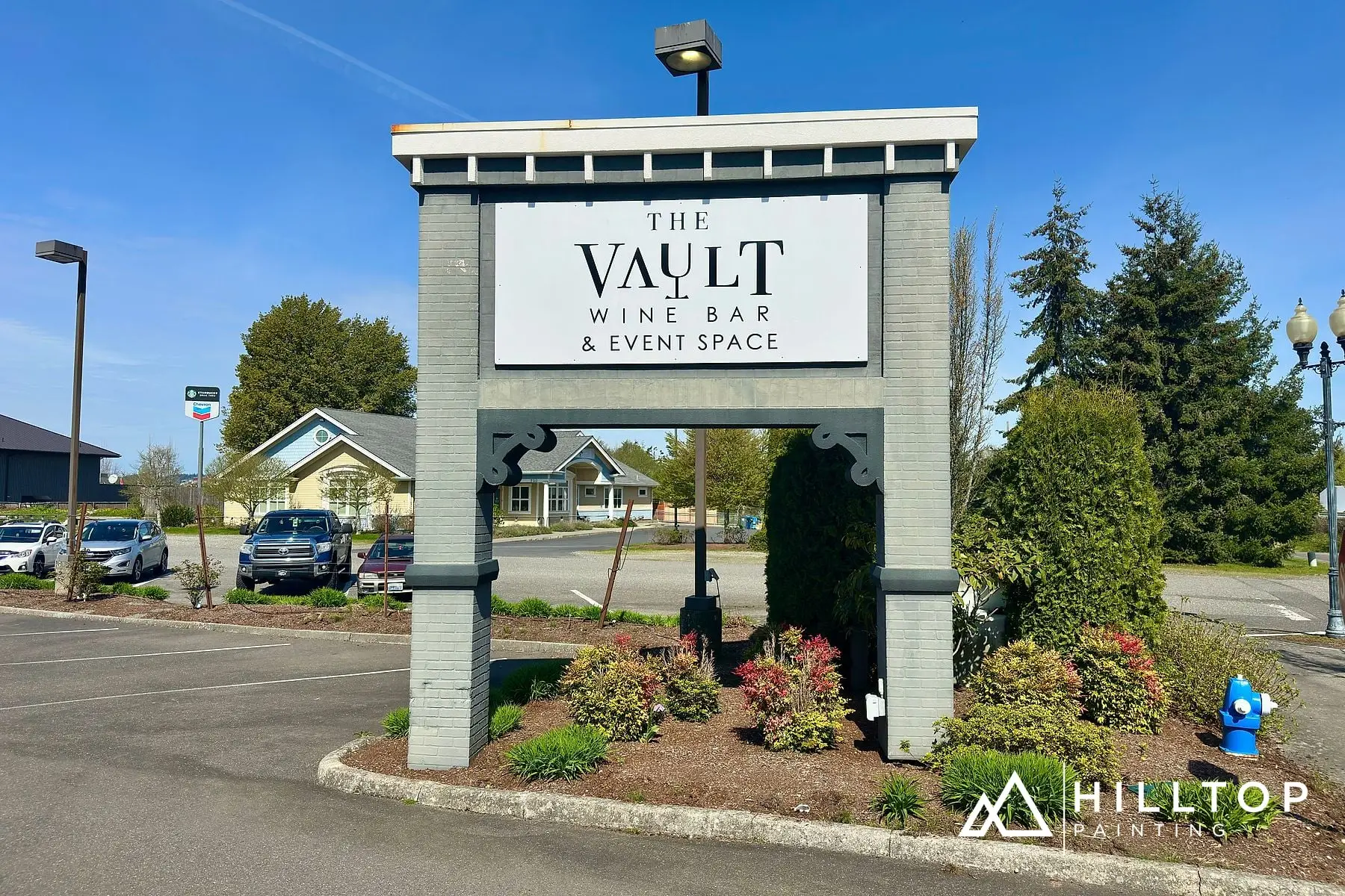 The Vault Wine Bar, Blaine — Full Repaint, Bondo Repair & a Fresh Sign — photo 5