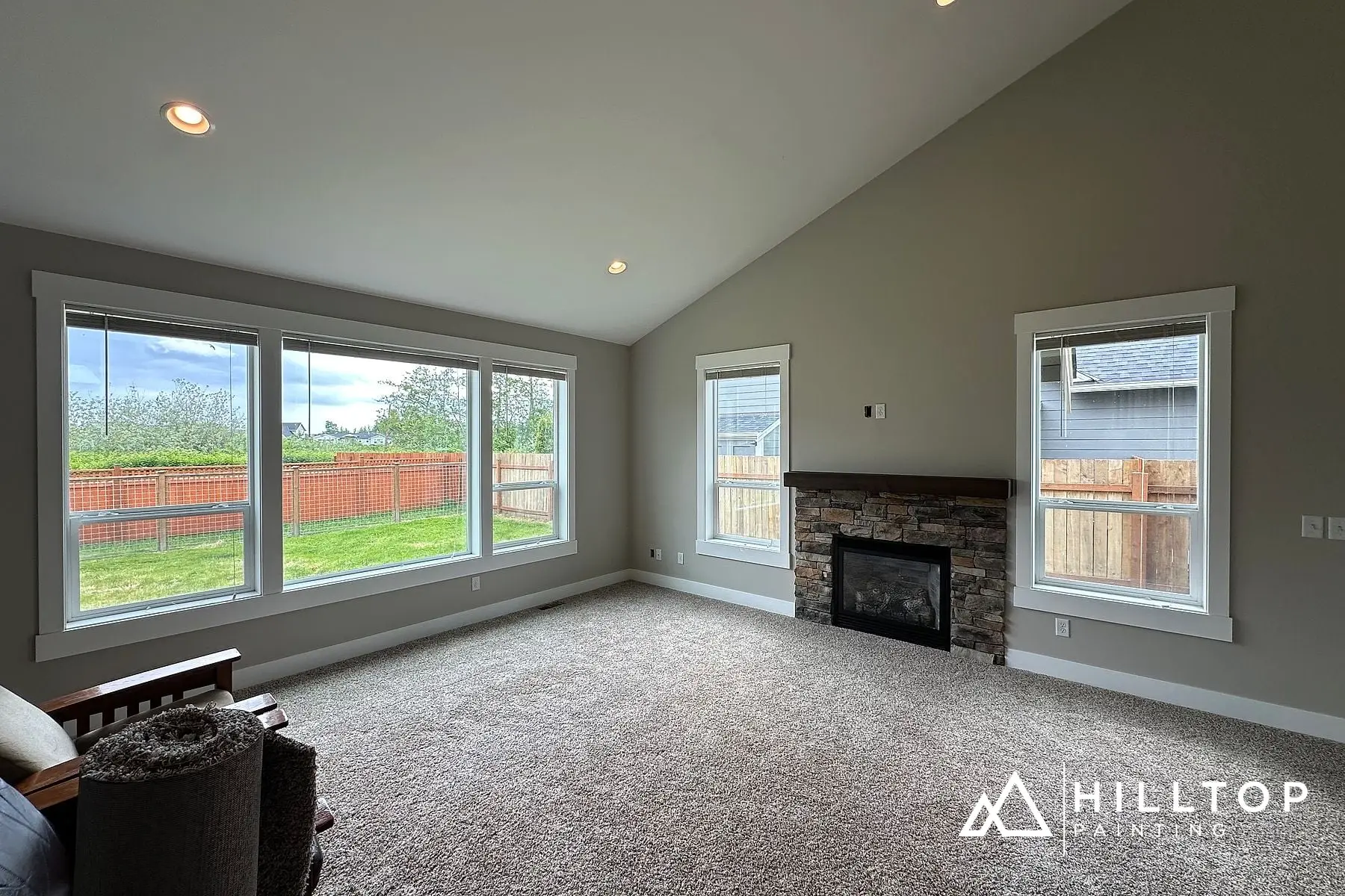 Worldly Gray SW 7043 Interior Repaint in a Vaulted Ferndale Home — photo 1