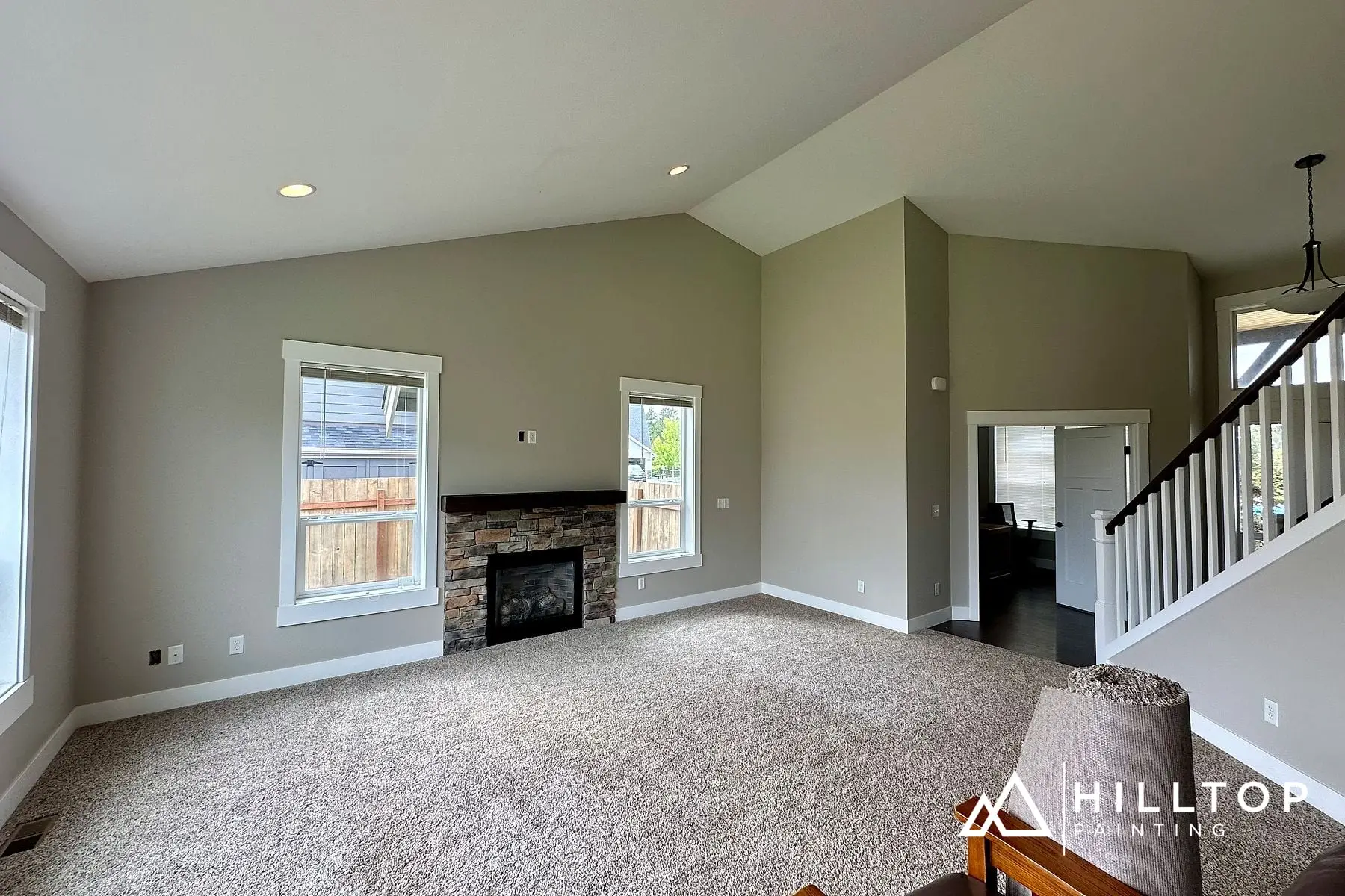 Worldly Gray SW 7043 Interior Repaint in a Vaulted Ferndale Home — photo 2