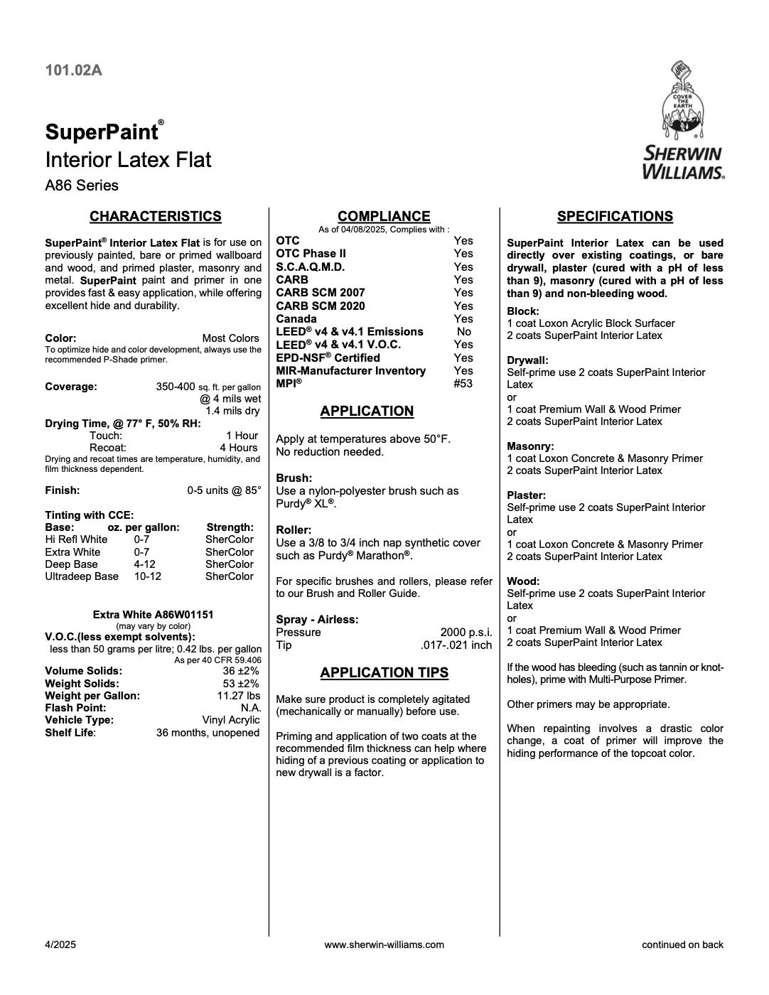 SuperPaint Interior brochure
