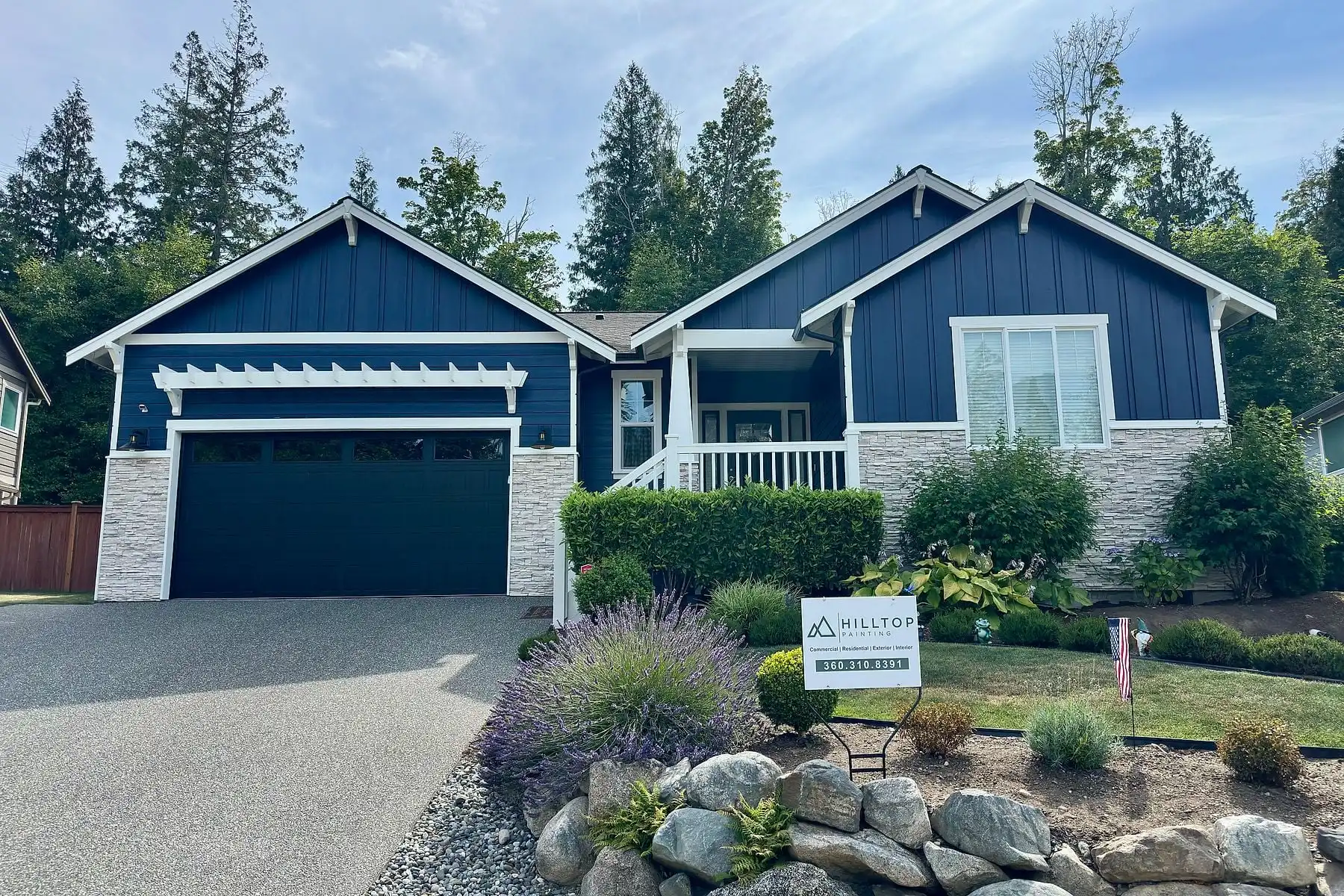 Freshly painted home exterior in Bellingham, WA