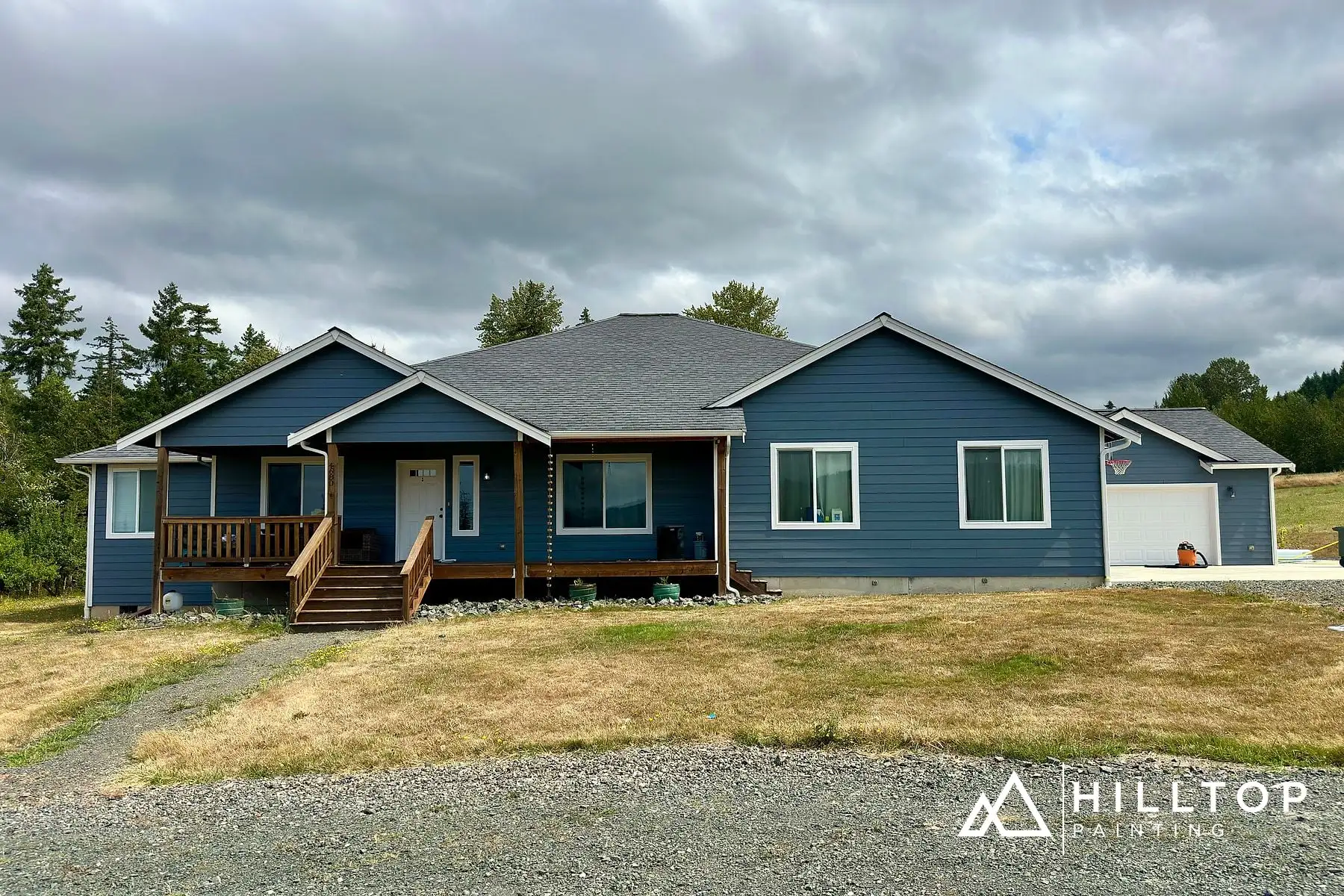 SW 7665 Wall Street Exterior Repaint on a Bellingham Ranch Home
